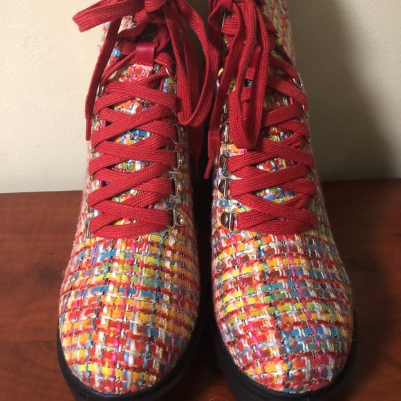 Shane Justin Women's US 9/EU 39 Clueless Boots Red - Picture 1 of 7